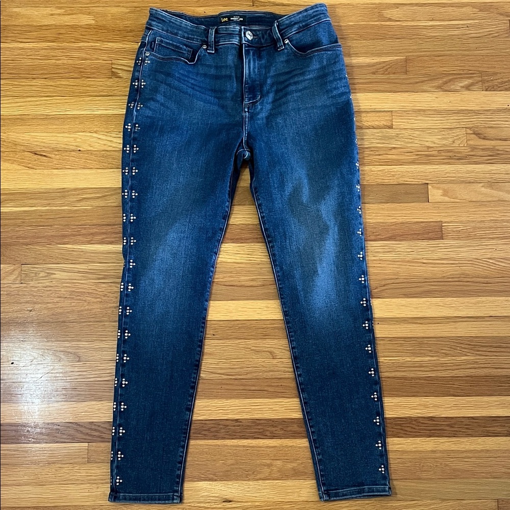 LEE slim fit skinny leg mid rise jeans Sz 10 medium